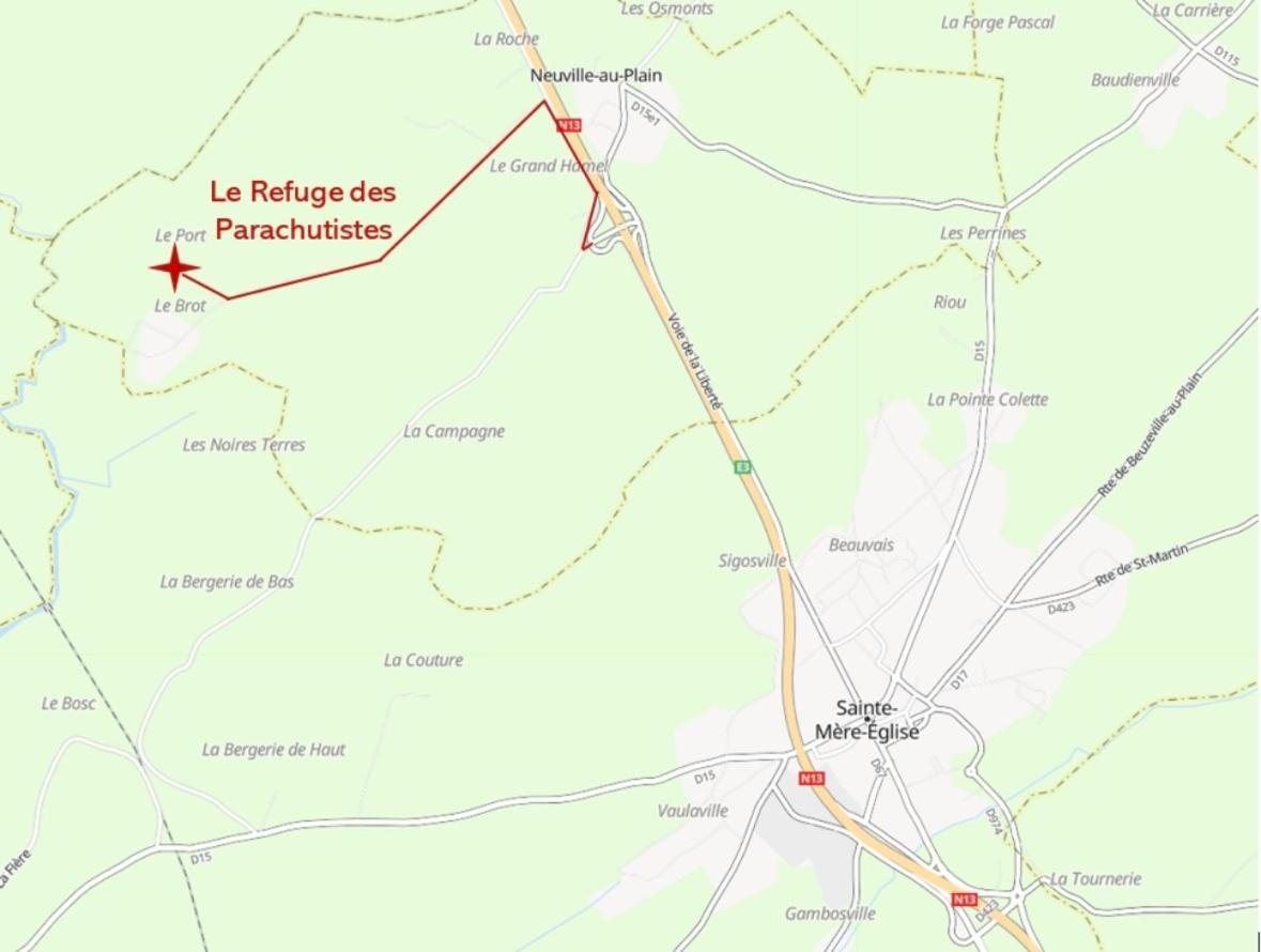 Chambre De Rose - Le Refuge Des Parachutistes - En Bordure Du Marais Neuville-au-Plain Exteriör bild